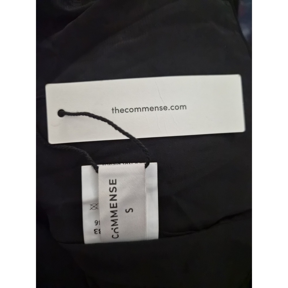 Commense Black One Shoulder Mini Dress Sewn‎ Scarf Wrap Size Small NWT Cocktail - Picture 9 of 9